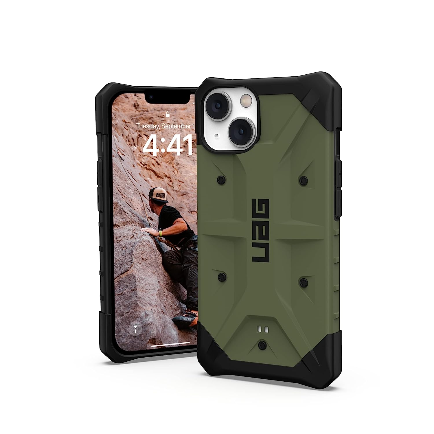 iPhone 14 Armor Cover | Original Urban Armor Slim Fit Rugged Protective Case/Cover Designed For Apple iPhone 14 UAG Olive