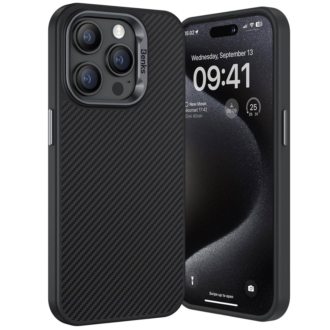 BENKS Magnetic Case for iPhone 16 Pro, Built with Dupont Kevlar 600D Aramid Fiber [Compatible with Magsafe], [Military Grade Drop Protection] Anti-Scratch Non-Slip Shockproof Cover. - mobilecasez
