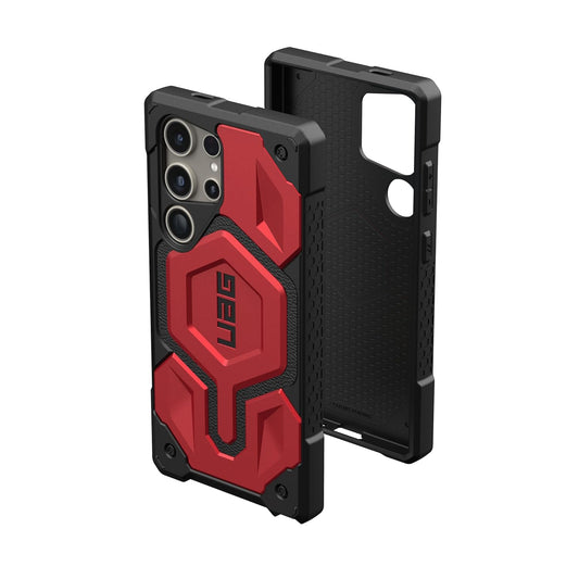 Urban Armor Gear Thermoplastic Polyurethane Monarch Pro Rugged Heavy Duty Shockproof Protective Case/Cover Designed For Galaxy S23 Ultra 5G (6.8-Inch) UAG Case 2023,Magnetic Charging Compatible - Red