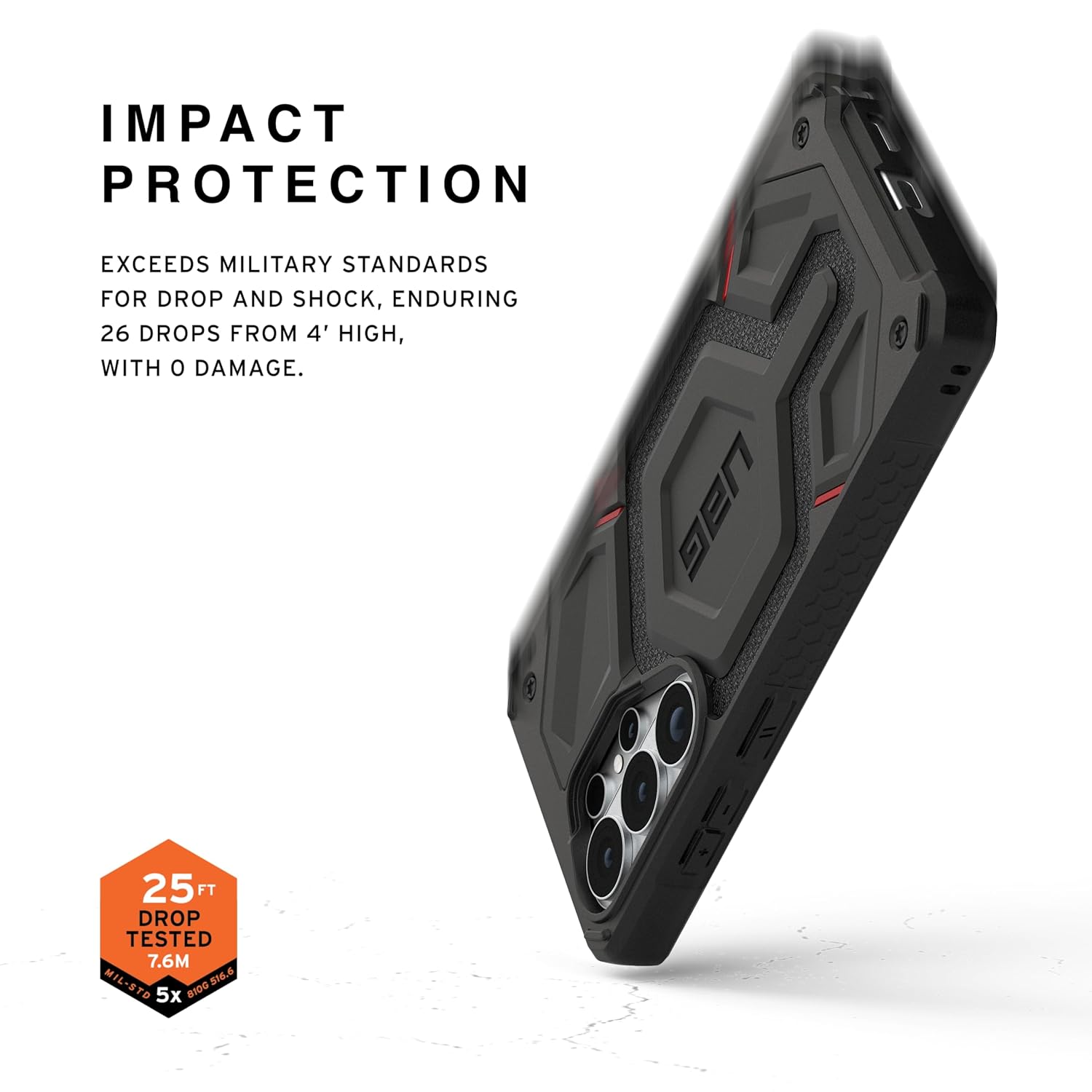 Urban Armor Gear Thermoplastic Polyurethane Monarch Pro Rugged Heavy Duty Shockproof Protective Case/Cover Designed For Galaxy S26 Ultra 5G (6.8-Inch) UAG Case 2026, Magnetic Charging Compatible - Black - mobileCasez