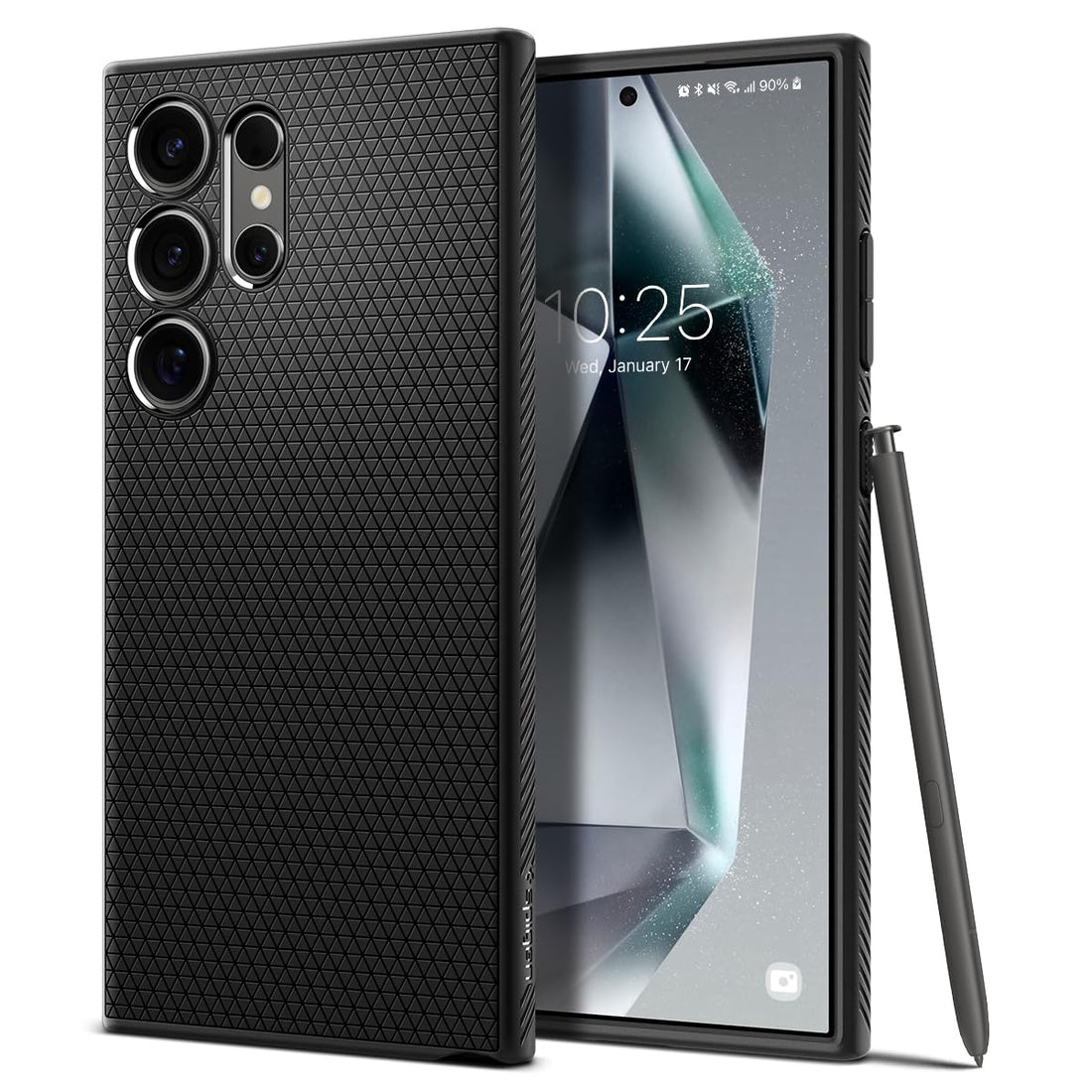 Spigen Liquid Air Back Cover Case Compatible with Galaxy S24 Ultra (TPU | Matte Black) - mobilecasez