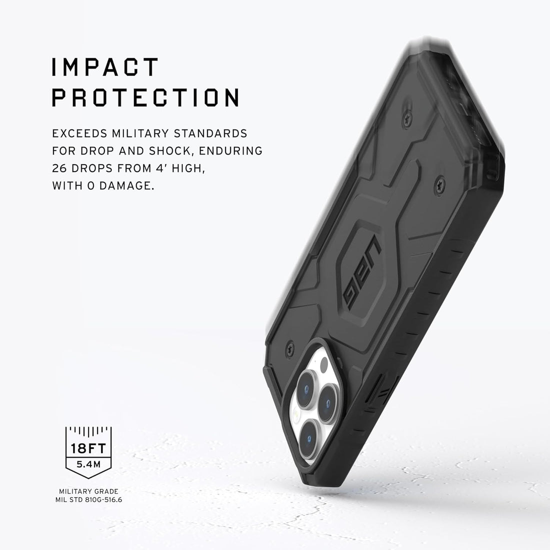 Urban Armor Gear TPU+PC iPhone 16 Pro Max UAG Case, Pathfinder Mag-Safe Compatible, Slim Fit Rugged Protective Case/Cover Designed For iPhone 16 Pro Max (Military Drop Tested) - Black