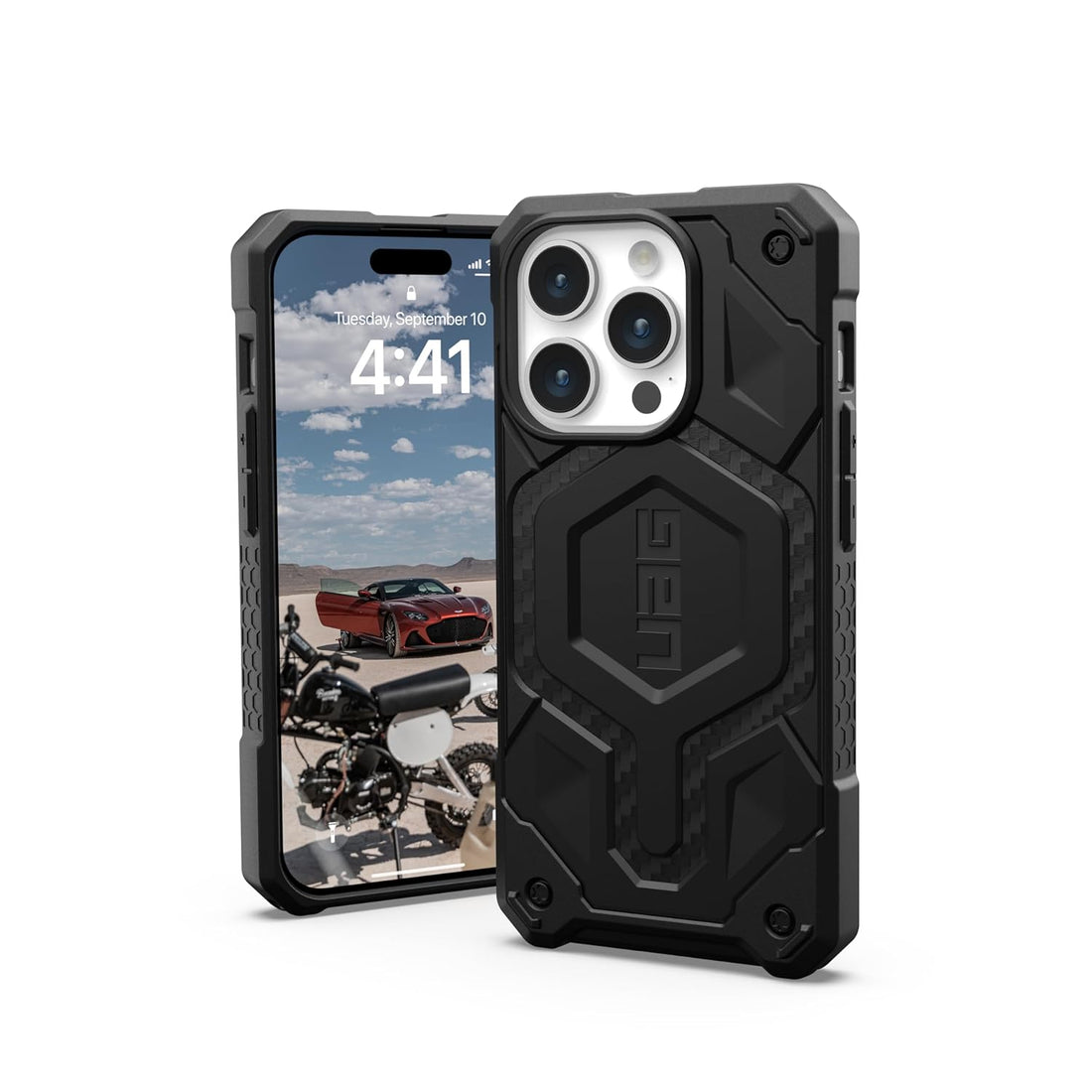 Urban Armor Gear UAG iPhone 14 Pro Max Case, Monarch Pro Mag-Safe Compatible, Slim Fit Rugged Protective Case/Cover Designed for iPhone 14 Pro Max (6.1-Inch) (2023), Wireless Charging Compatible - Black