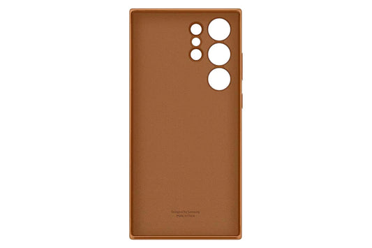 Samsung Galaxy S24 Ultra Case- Leather Full Cover Protective Case with Soft Microfiber Lining Samsung S24 Ultra Phone Case (Brown)