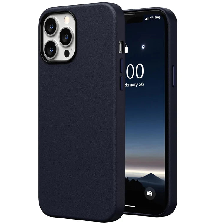 KZDOO Case for iPhone 14 Noble Collection Premium PC+PU Leather Case with Official Design Phone Cover (iphone 14, Blue)