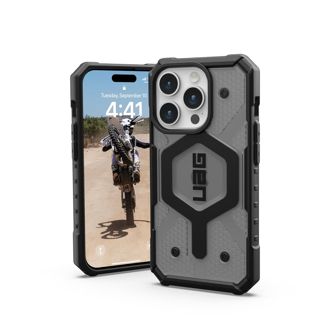 Urban Armor Gear UAG iPhone 15 Plus Case, Pathfinder Mag-Safe Compatible, Slim Fit Rugged Protective Case/Cover Designed for iPhone 15 Plus / 14 Plus (6.7-Inch) (2023) - Dark Ash