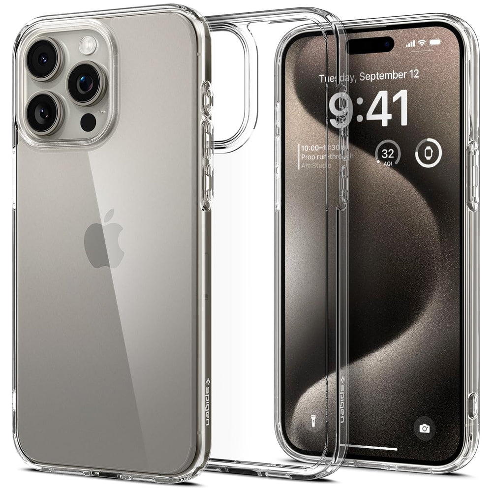 Spigen Ultra Hybrid Back Cover Case Compatible with iPhone 16 Pro Max (TPU + Poly Carbonate | Crystal Clear)