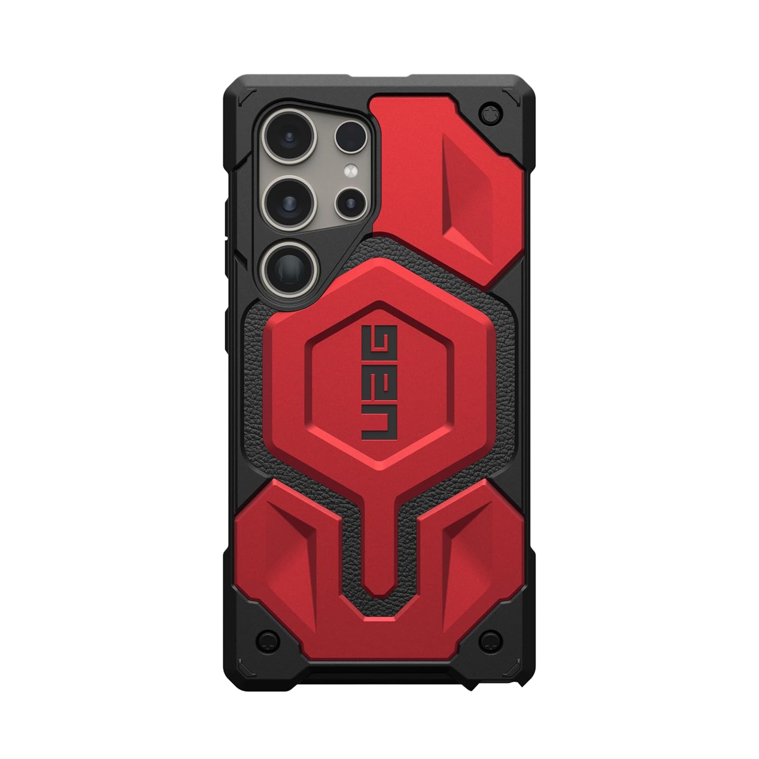 Urban Armor Gear Thermoplastic Polyurethane Monarch Pro Rugged Heavy Duty Shockproof Protective Case/Cover Designed For Galaxy S23 Ultra 5G (6.8-Inch) UAG Case 2023,Magnetic Charging Compatible - Red