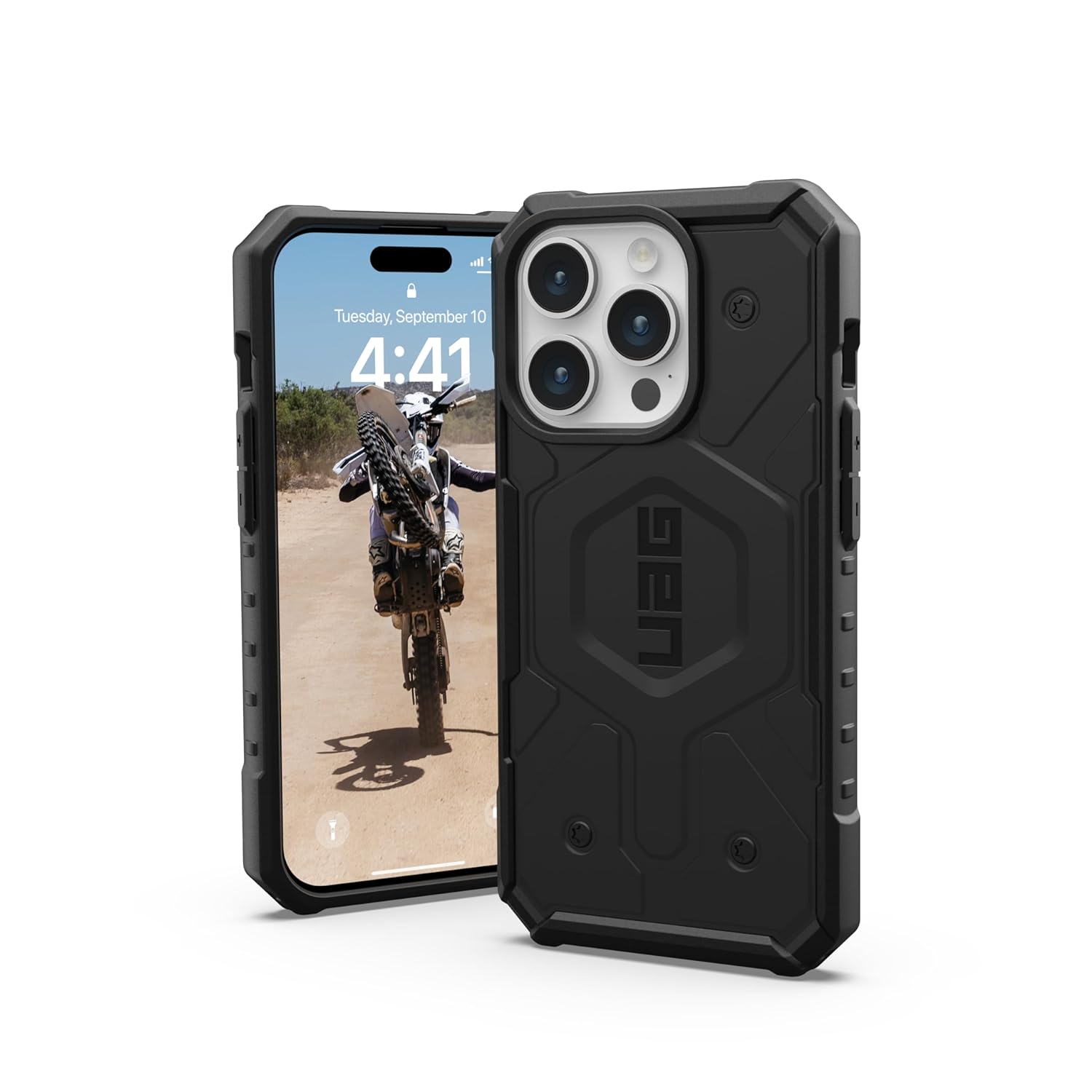 Urban Armor Gear TPU+PC iPhone 16 Plus UAG Case, Pathfinder Mag-Safe Compatible, Slim Fit Rugged Protective Case/Cover Designed For iPhone 16 Plus (Military Drop Tested) - Black