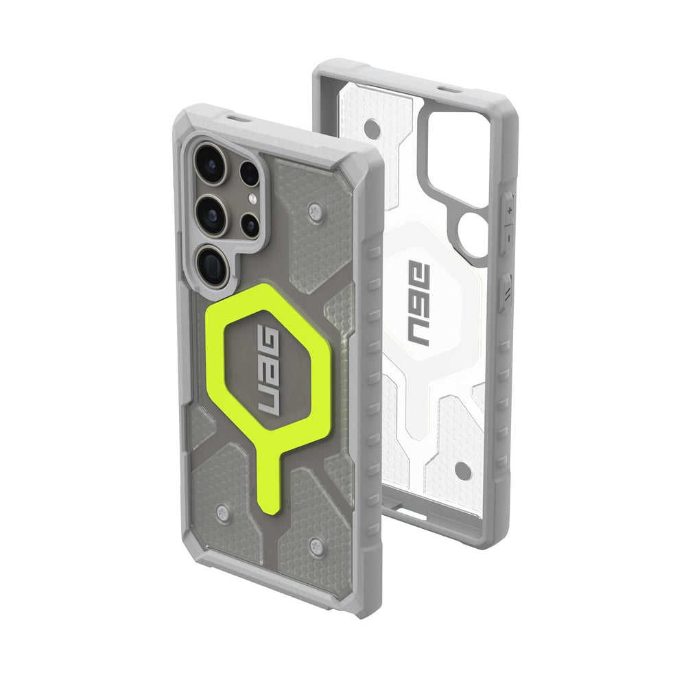 Urban Armor Gear TPU Galaxy S24 Ultra Case,Pathfinder Clear Rugged Featherlight Shockproof Protective Case/Cover Designed For Galaxy S24 Ultra 5G (6.8-Inch) UAG Case 2024,Magnetic Charging Compatible- Neon Green