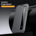 Samsung Galaxy S26 Ultra Case Smart View Window Leather Phone Cover - Gray - mobileCasez
