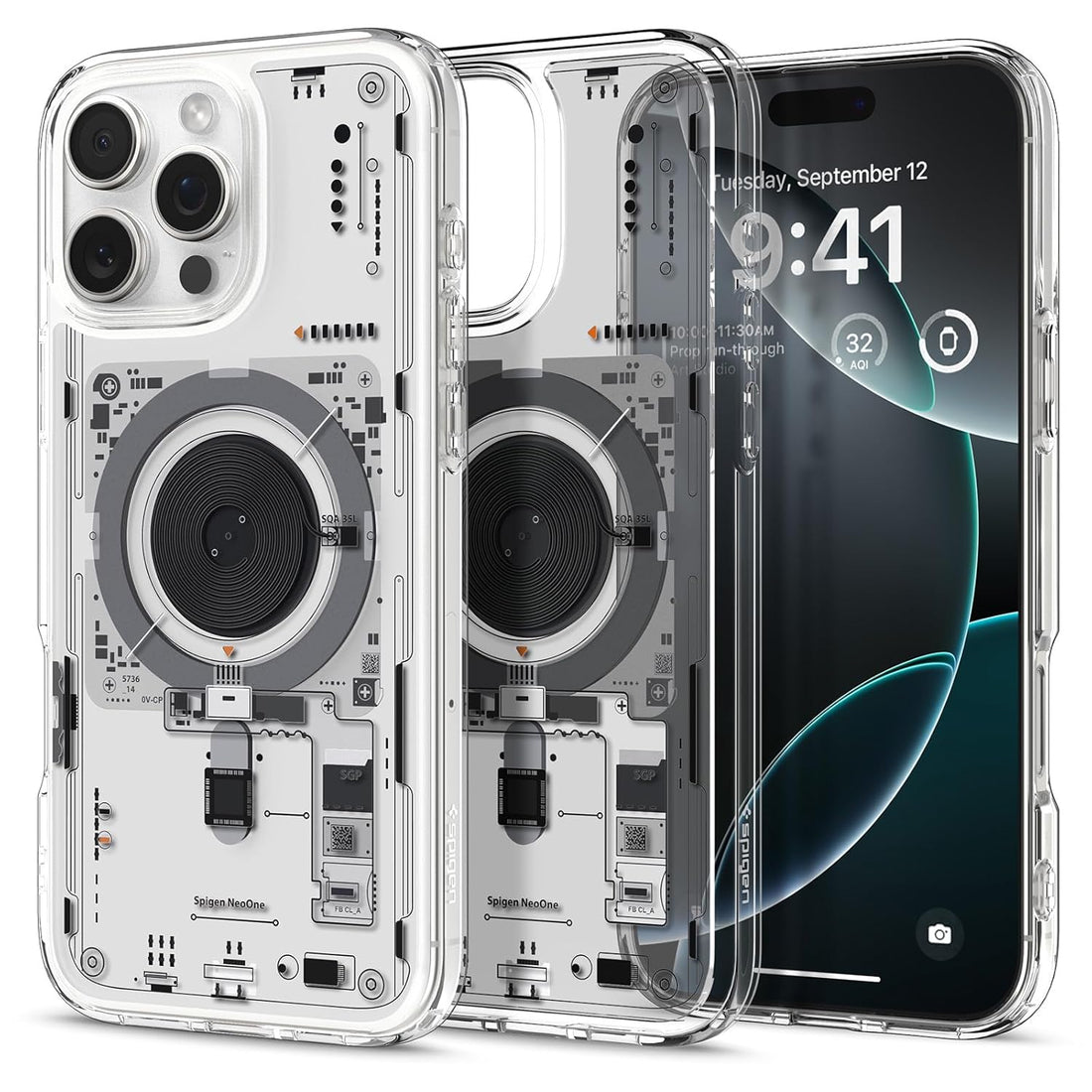 Spigen Ultra Hybrid Magfit Back Cover Case Compatible with iPhone 16 (TPU + Poly Carbonate | Neo One) - mobilecasez