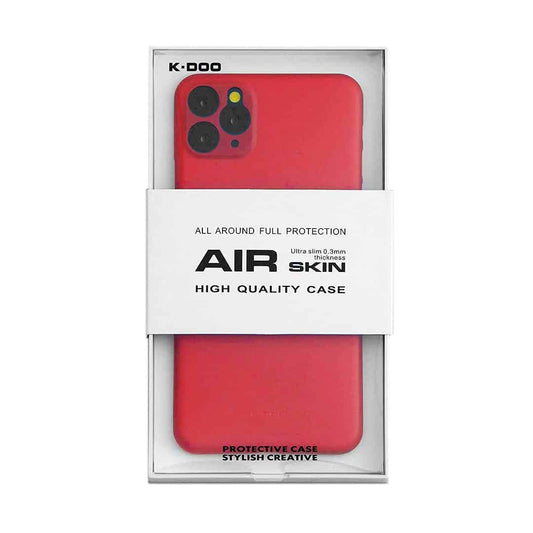 K-DOO for iPhone 15 Pro Max Air Skin Case All Around Full Protection Ultra Slim 0.3mm Thickness 4g Feather Weight (iPhone 15 Pro Max, Red)