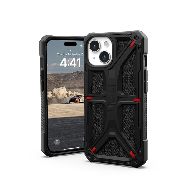 iPhone 14 Armor Cover | Original Urban Armor Kevlar Slim Fit Rugged Protective Case/Cover Designed For Apple iPhone 14 UAG Kevlar Black - mobilecasez