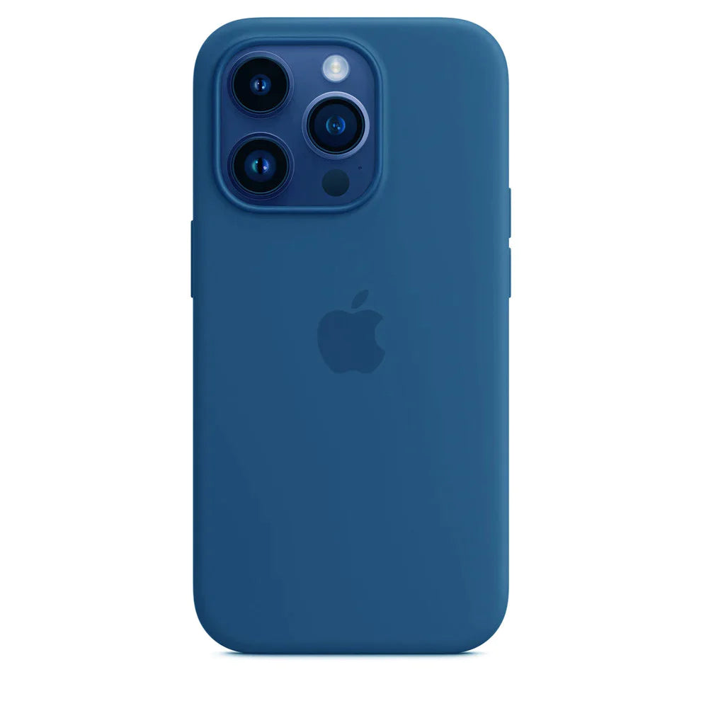 iPhone 15 Plus Silicone Cover with Mag-Safe Apple Original Silicone Case with Mag-Safe For Apple iPhone 15 Plus with Mag-Safe Blue - mobilecasez
