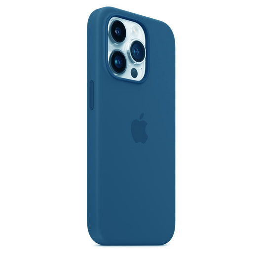 iPhone 14 Pro Silicone Cover with Mag-Safe Apple Original Silicone Case with Mag-Safe For Apple iPhone 14 Pro with Mag-Safe Blue
