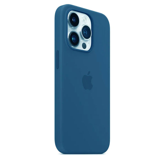 iPhone 15 Plus Silicone Cover with Mag-Safe Apple Original Silicone Case with Mag-Safe For Apple iPhone 15 Plus with Mag-Safe Blue