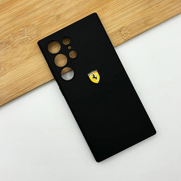 Ferrari FESSIHCN65R Scuderia Silicone Case with Logo Shield for Samsung 24 Ultra (Black)