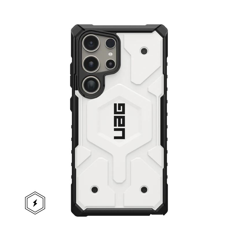 Urban Armor Gear Thermoplastic Polyurethane Monarch Pro Rugged Heavy Duty Shockproof Protective Case/Cover Designed For Galaxy S23 Ultra 5G (6.8-Inch) UAG Case 2023,Magnetic Charging Compatible - White