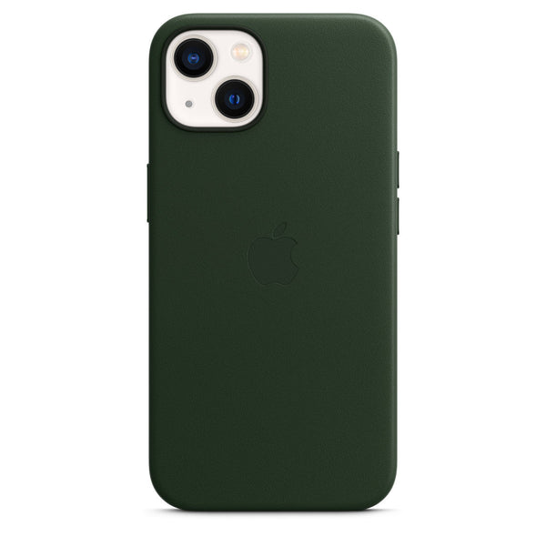 Apple iPhone 15 Leather Cover with MagSafe - Green - mobilecasez