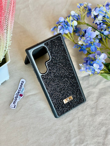 Swarovski Crystal Stone Premium Luxury Case Cover for Samsung (Samsung S24 ultra, Black)
