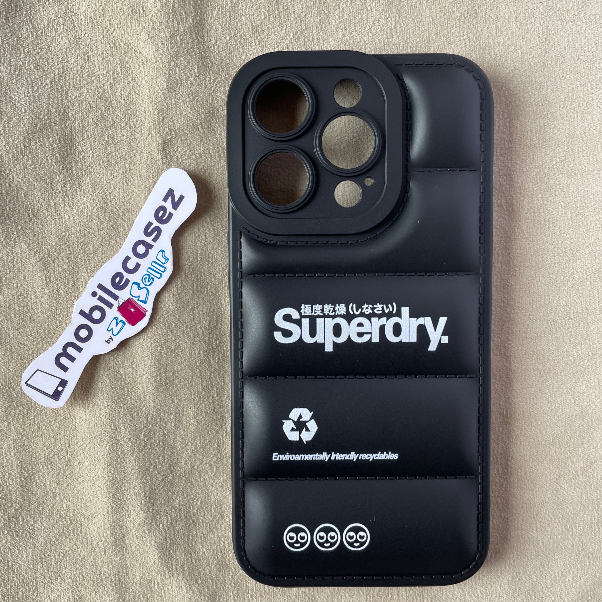 Puffer Case Camera Protection Soft Back Cover for Apple iPhone XS - Superdry