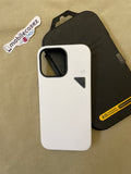 Aulumu A15 Vegan Leather for iPhone 15 Pro Magnetic Case [Unique Cooling Window] - Compatible with Magsafe [Metal Individual Buttons] - White - mobilecasez