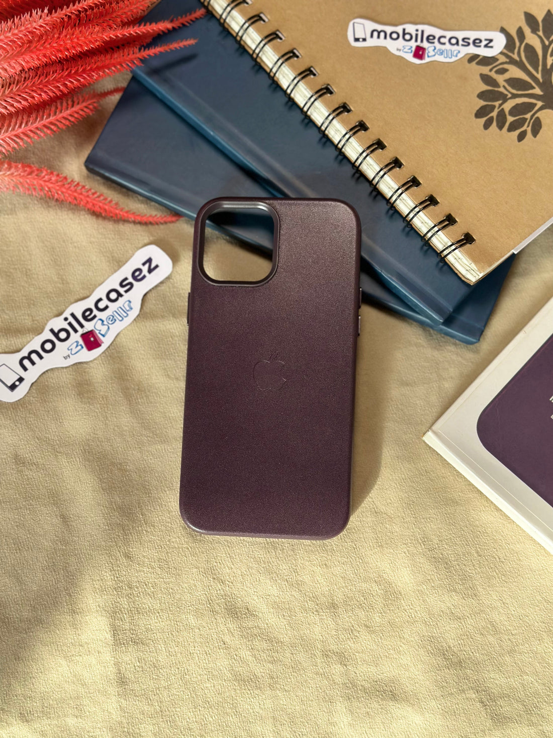 iPhone 14 Pro Max Leather Cover with MagSafe, Premium Apple Original iPhone 14 Pro Max Leather Case with MagSafe Dark Cherry Violet - mobilecasez