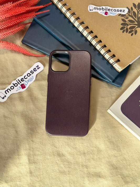 iPhone 12 Pro Max Leather Cover with MagSafe, Premium Apple Original iPhone 12 Pro Max Leather Case with MagSafe Deep Violet