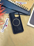 Apple iPhone 15 Leather Cover with MagSafe - Blue