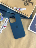 iPhone 15 Plus Silicone Cover with Mag-Safe Apple Original Silicone Case with Mag-Safe For Apple iPhone 15 Plus with Mag-Safe Blue - mobilecasez