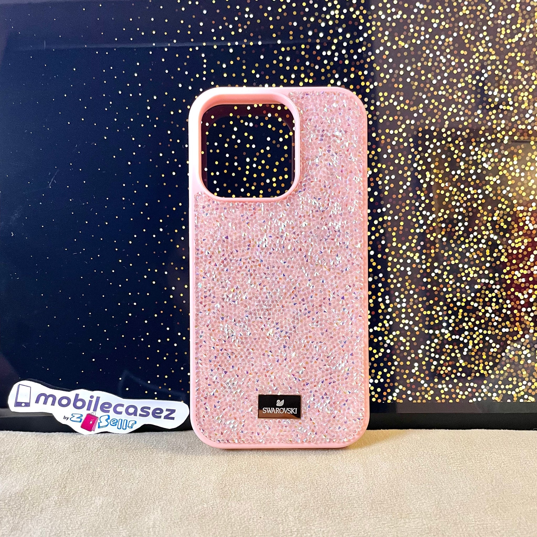 iPhone 15 Swarovski High Crystal Case Original Swarovski Glitter Cover for iPhone 15 Pink