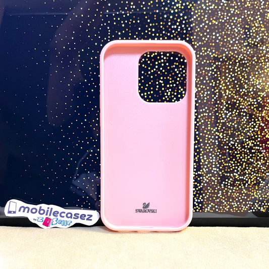 iPhone 14 Pro Swarovski High Crystal Case Original Swarovski Glitter Cover for iPhone 14 Pro Pink