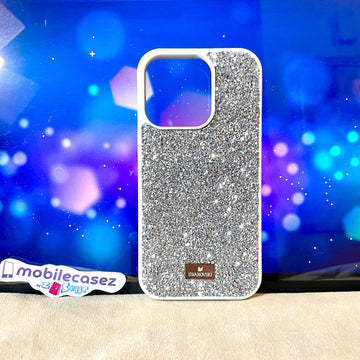 iPhone 14 Pro Swarovski High Crystal Case Original Swarovski Glitter Cover for iPhone 14 Pro Silver