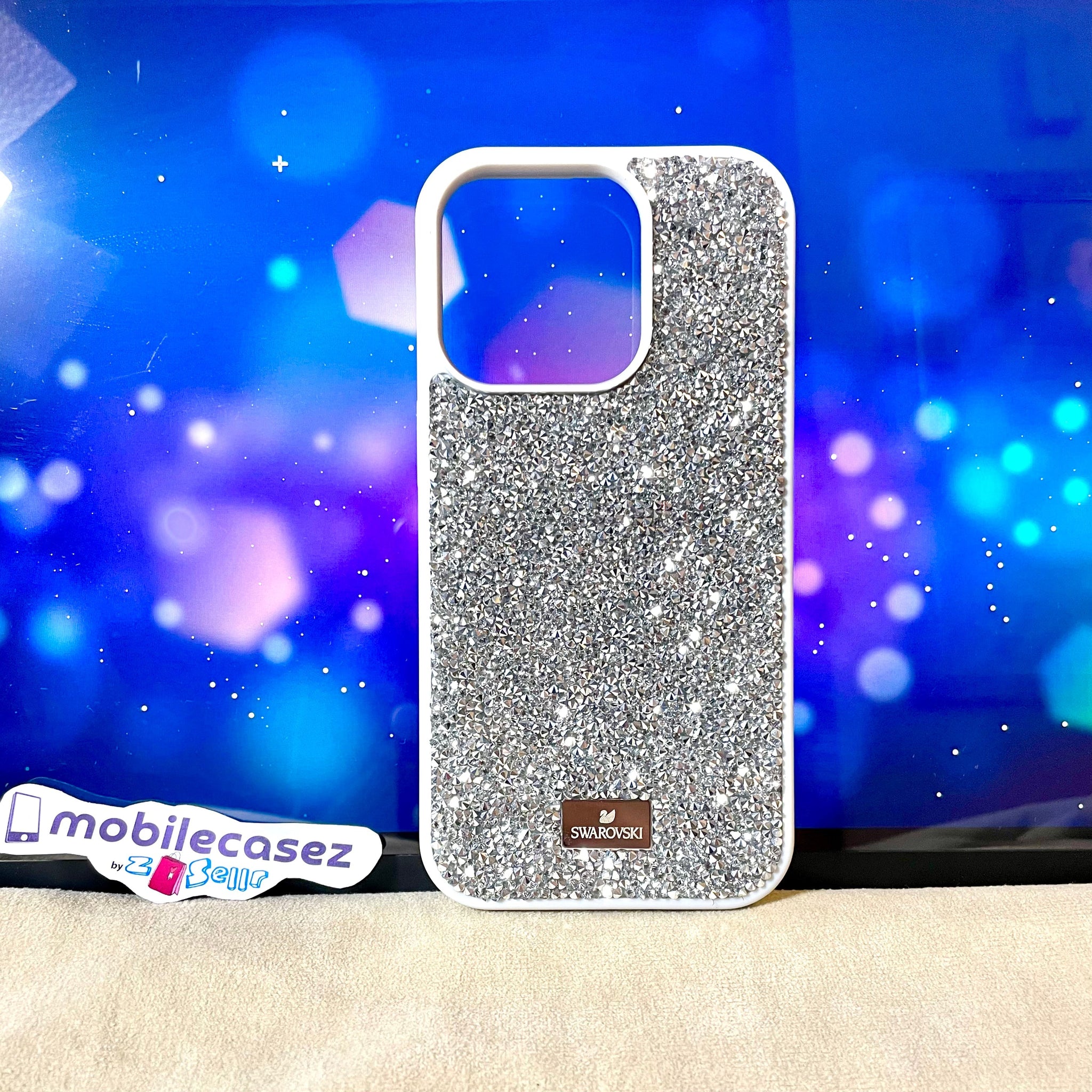 iPhone 14 Pro Max Swarovski High Crystal Case Original Swarovski Glitter Cover for iPhone 14 Pro Max Silver