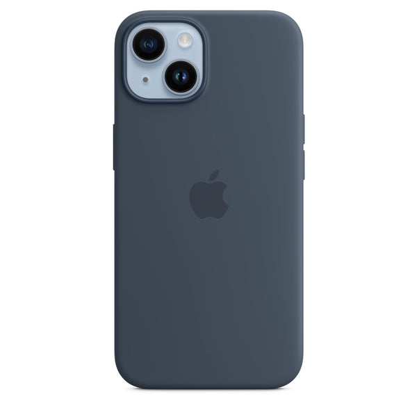 iPhone 14 Silicone Cover Original Silicone Case For Apple iPhone 14 Blue - mobilecasez