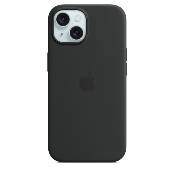 iPhone 15 Pro Silicone Cover with Mag-Safe Apple Original Silicone Case with Mag-Safe For Apple iPhone 15 Pro with Mag-Safe Black