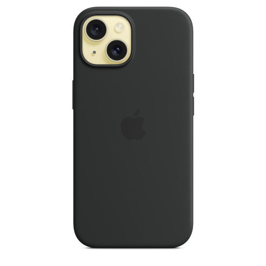 iPhone 15 Pro Silicone Cover with Mag-Safe Apple Original Silicone Case with Mag-Safe For Apple iPhone 15 Pro with Mag-Safe Black