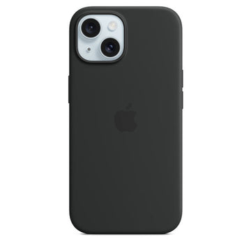 iPhone 15 Silicone Cover with Mag-Safe Apple Original Silicone Case with Mag-Safe For Apple iPhone 15 with Mag-Safe Black
