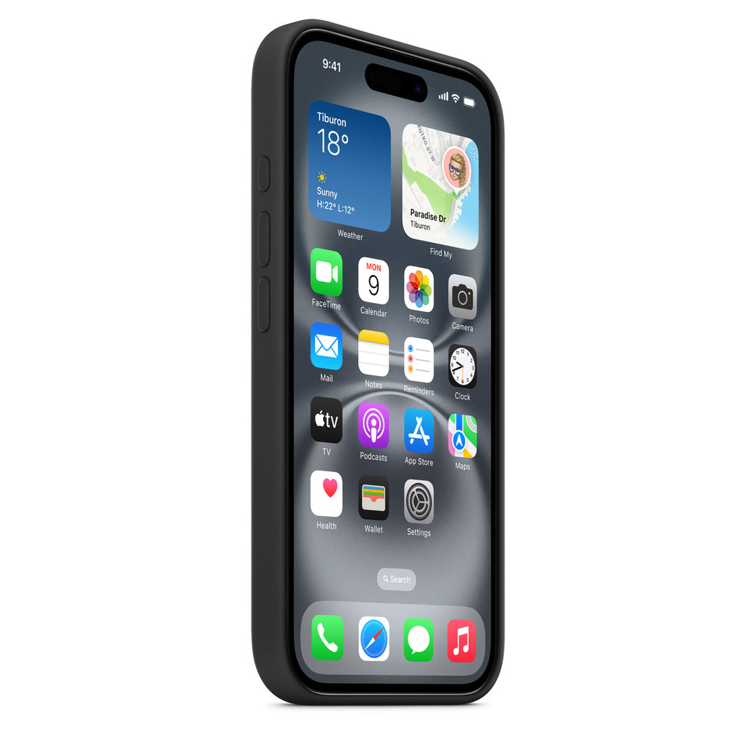 Apple iPhone 16 Plus Silicone Case with MagSafe - Black - mobilecasez