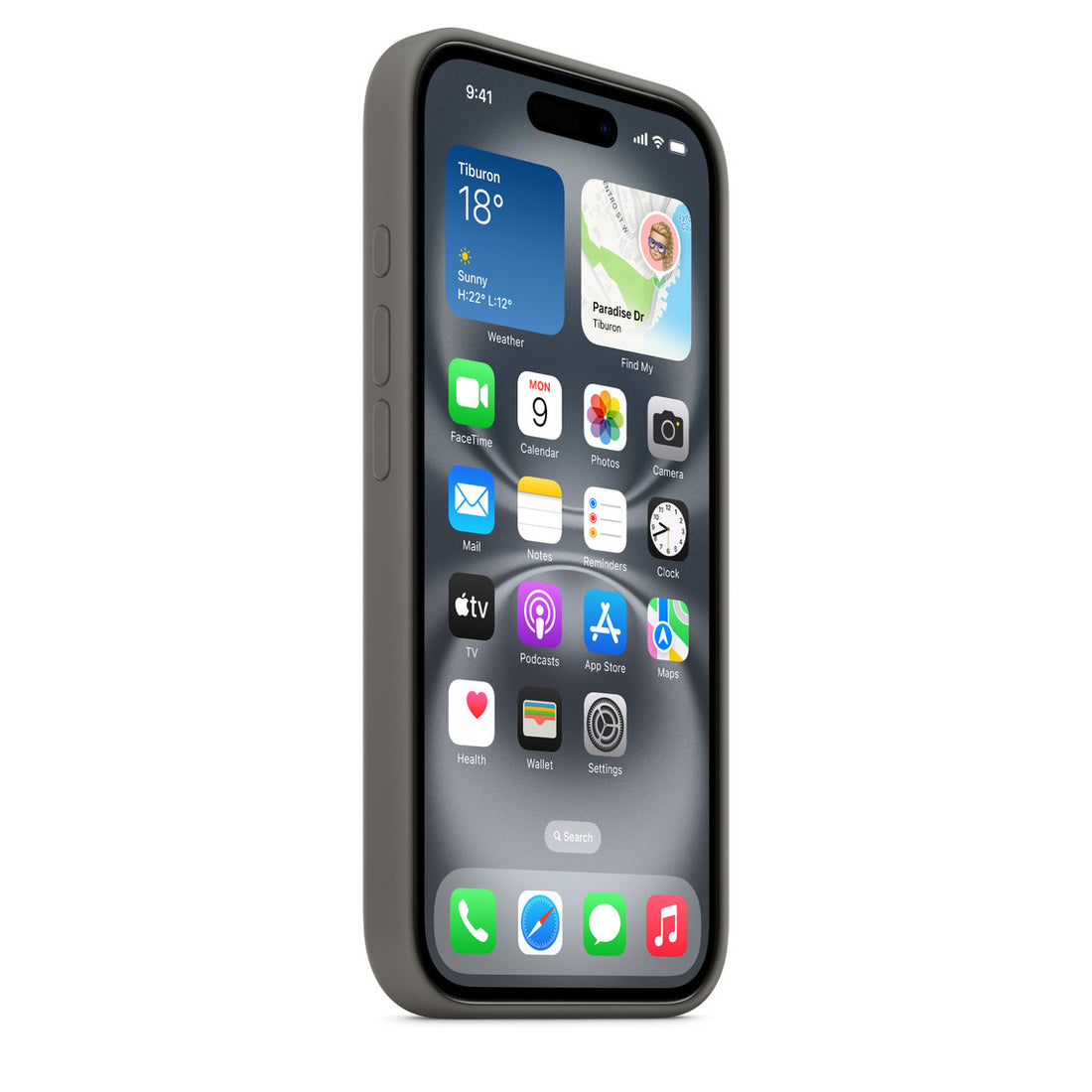 Apple iPhone 16 Plus Silicone Case with MagSafe - Stone Grey - mobilecasez