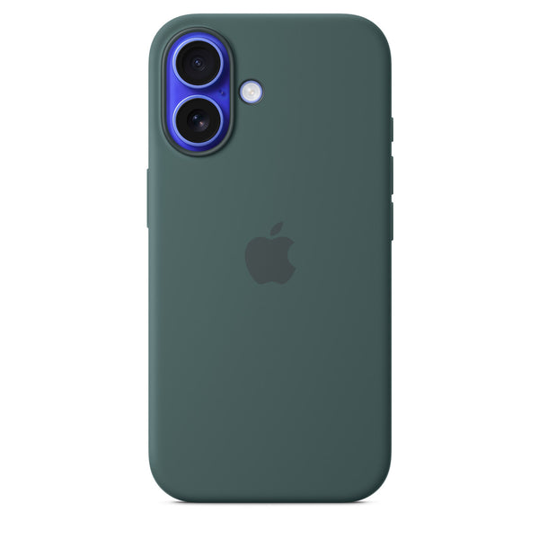 iPhone 16 Plus Leather Case, Compatible with MagSafe, Premium Tumbled Leather, Metal Buttons, Slim Fit&Durable, Distinctive Texture Cover Lake Green - mobilecasez