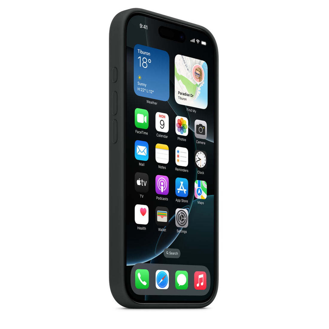 Apple iPhone 16 Pro Max Silicone Case with MagSafe - Black - mobilecasez