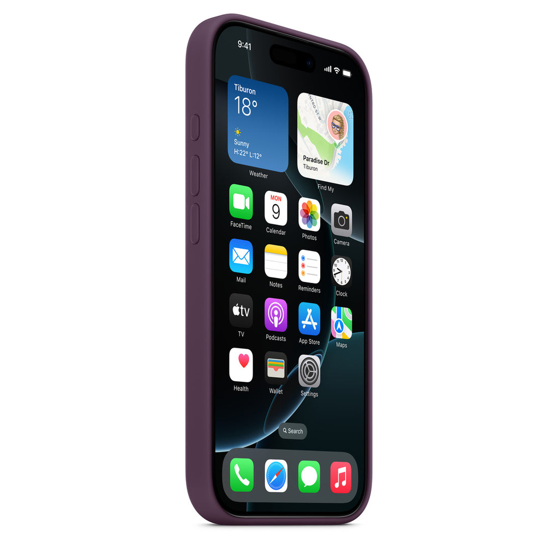 Apple iPhone 16 Pro Max Silicone Case with MagSafe - Plum - mobilecasez