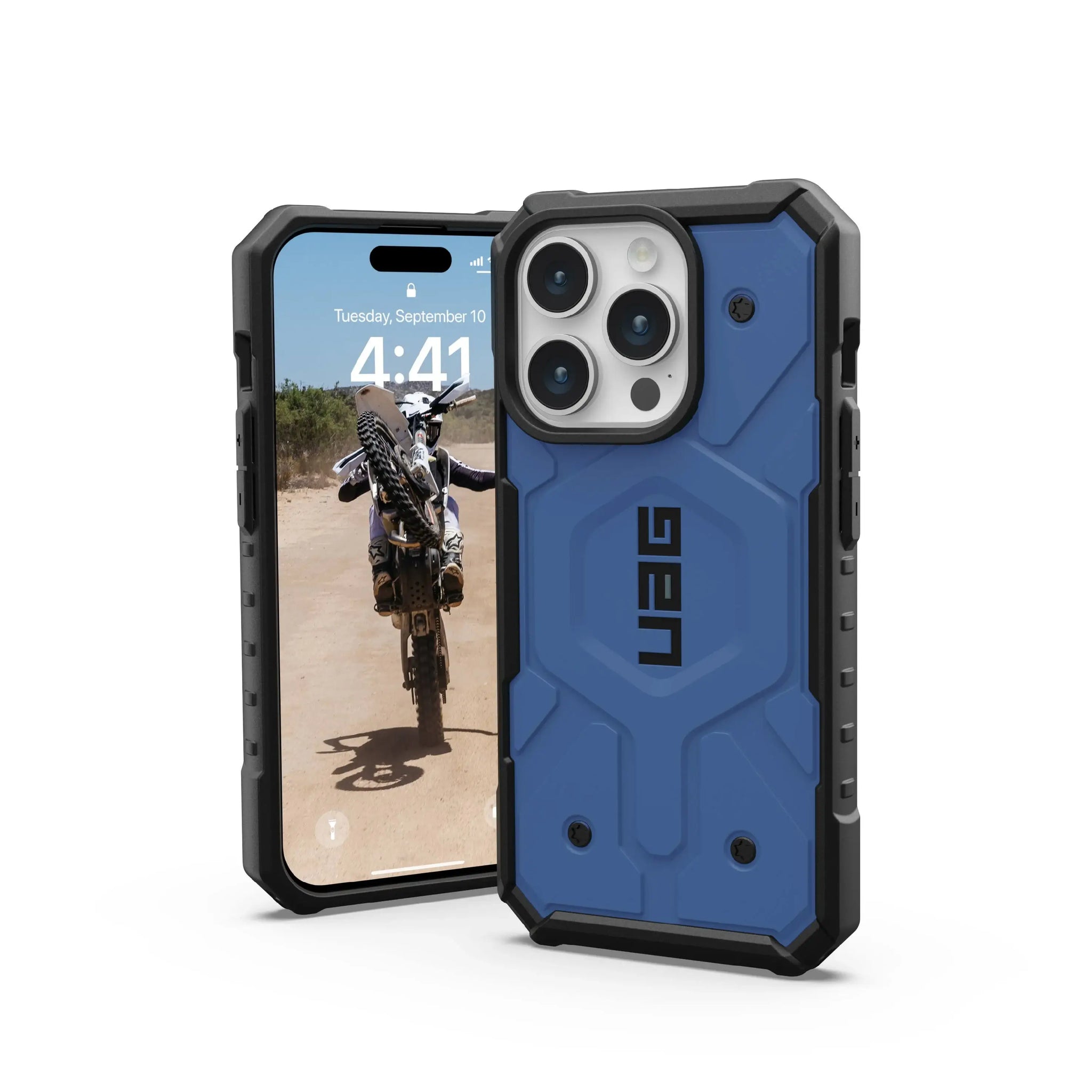 iPhone 15 Pro Max Armor Cover | Urban Armor iPhone 15 Pro Max Case, UAG Pathfinder Mag-Safe Compatible, Slim Fit Rugged Protective Case/Cover Designed for iPhone 15 Pro Max (2023) (Military Drop Tested) - Blue