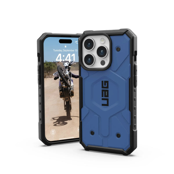 iPhone 15 Pro Max Armor Cover | Urban Armor iPhone 15 Pro Max Case, UAG Pathfinder Mag-Safe Compatible, Slim Fit Rugged Protective Case/Cover Designed for iPhone 15 Pro Max (2023) (Military Drop Tested) - Blue - mobilecasez