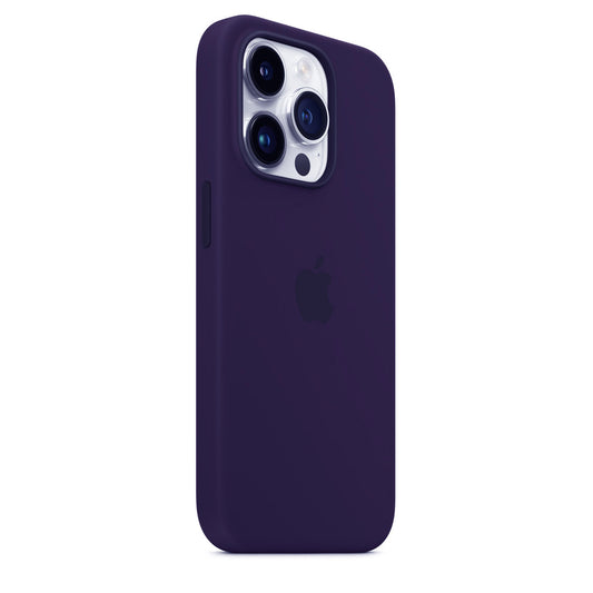 iPhone 14 Silicone Cover with Mag-Safe Apple Original Silicone Case with Mag-Safe For Apple iPhone 14 with Mag-Safe Purple
