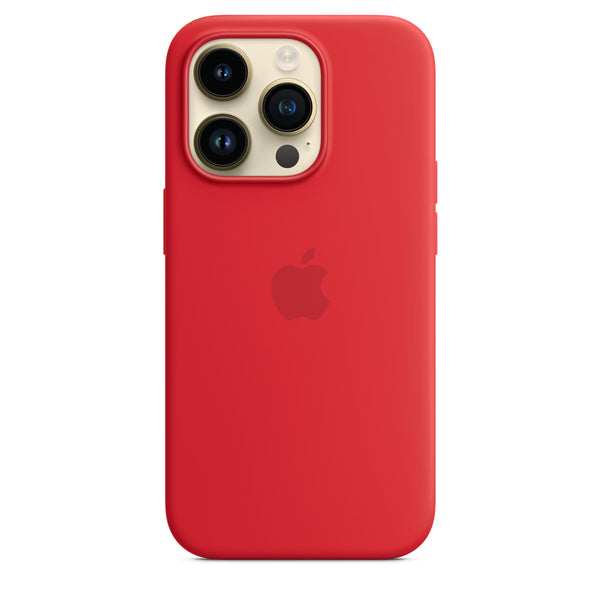 iPhone 14 Pro Max Silicone Cover with Mag-Safe Apple Original Silicone Case with Mag-Safe For Apple iPhone 14 Pro Max with Mag-Safe Red - mobilecasez