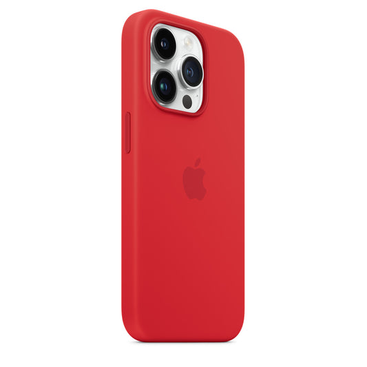iPhone 14 Pro Max Silicone Cover with Mag-Safe Apple Original Silicone Case with Mag-Safe For Apple iPhone 14 Pro Max with Mag-Safe Red