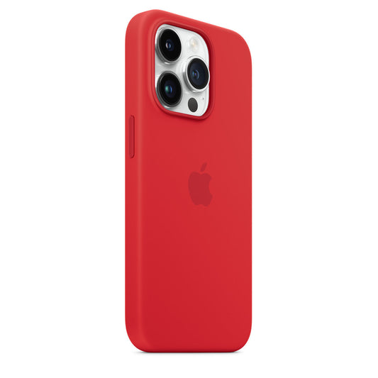 iPhone 14 Pro Silicone Cover with Mag-Safe Apple Original Silicone Case with Mag-Safe For Apple iPhone 14 Pro with Mag-Safe Red
